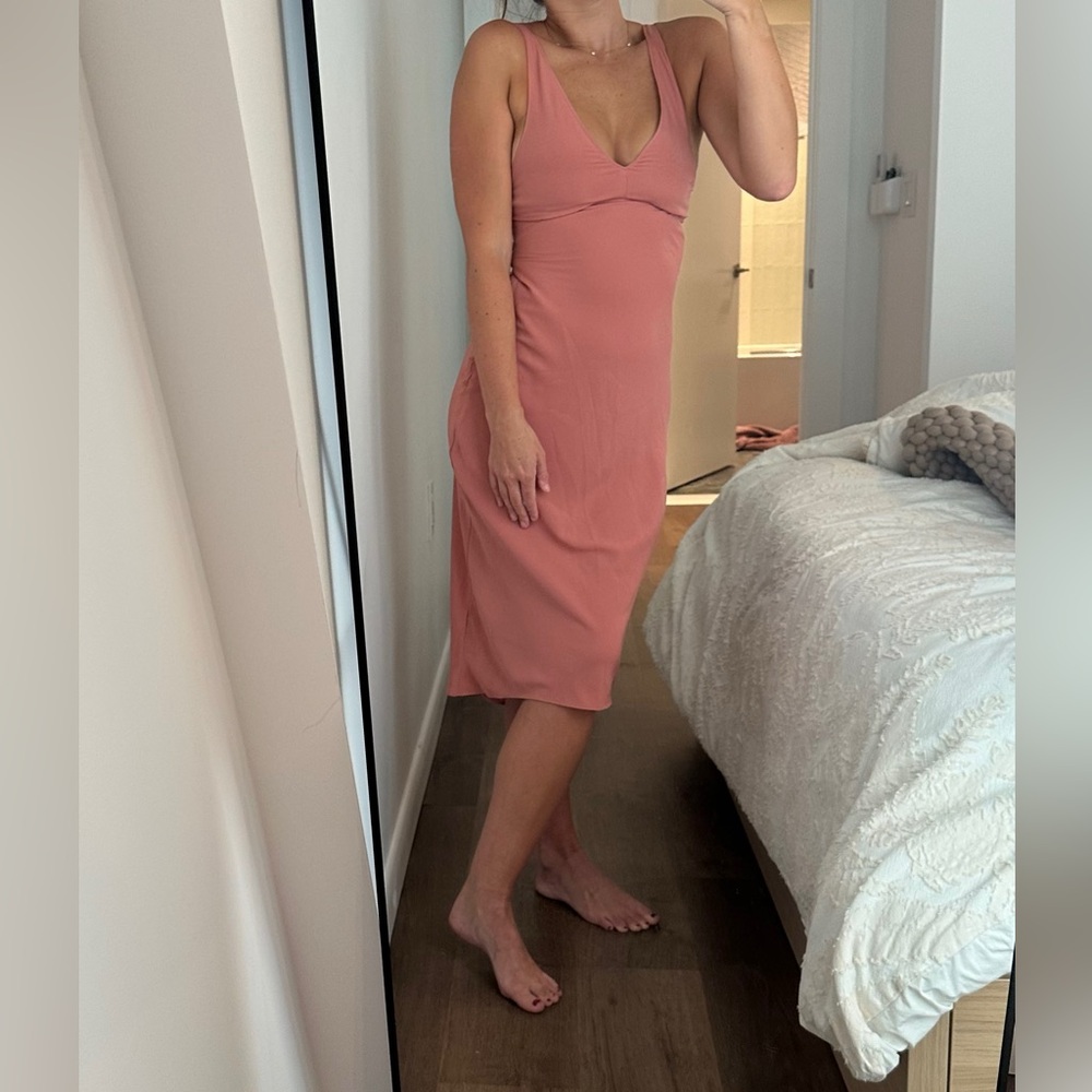 Abercrombie & Fitch Dusty Rose Midi Dress